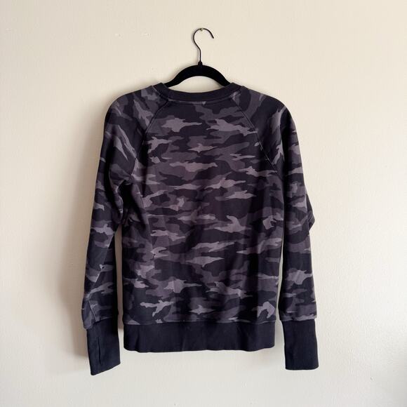 Athleta Black + Grey Camo Print Triumph Crewneck Sweatshirt - XS - Picture 6 of 6